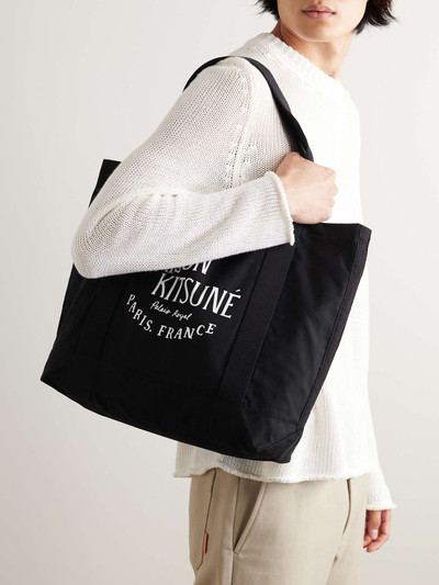 Maison Kitsuné Palais Royal Logo-Print Cotton-Canvas Tote Bag outlook