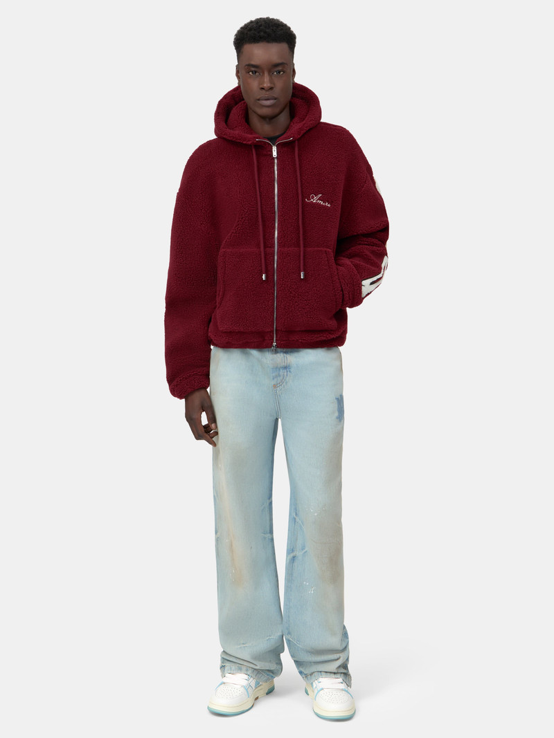 AMIRI BONES FLEECE ZIP HOODIE outlook