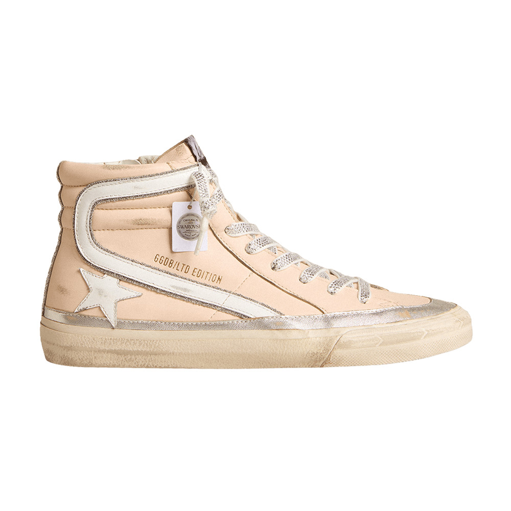 Swarovski x Golden Goose Wmns Slide Sneaker 'Pink White Silver' - 1