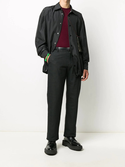 Bottega Veneta shirt-style drawstring-hem coat outlook