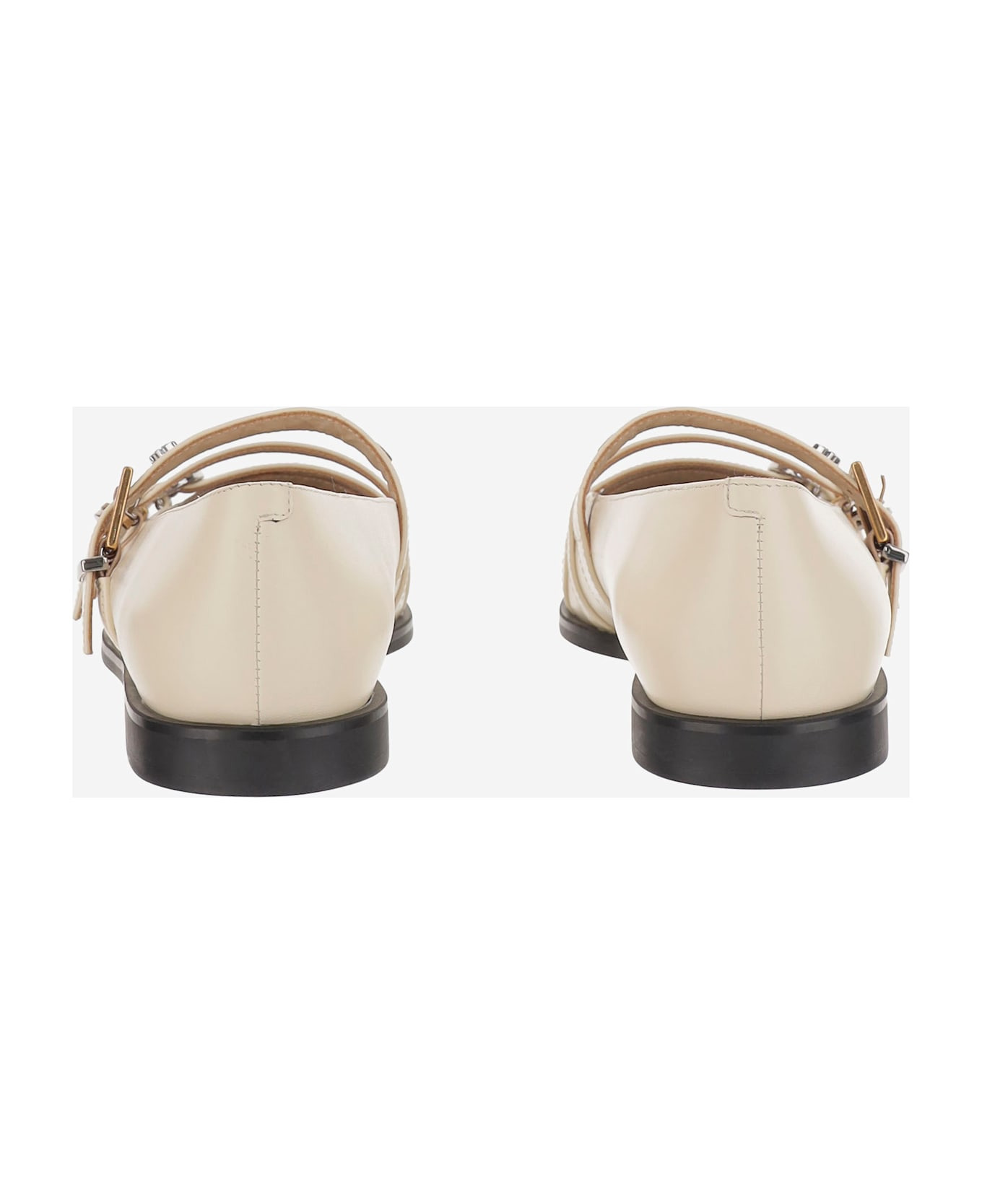 Pointy Toe Shoe With Leather Buckles - 4