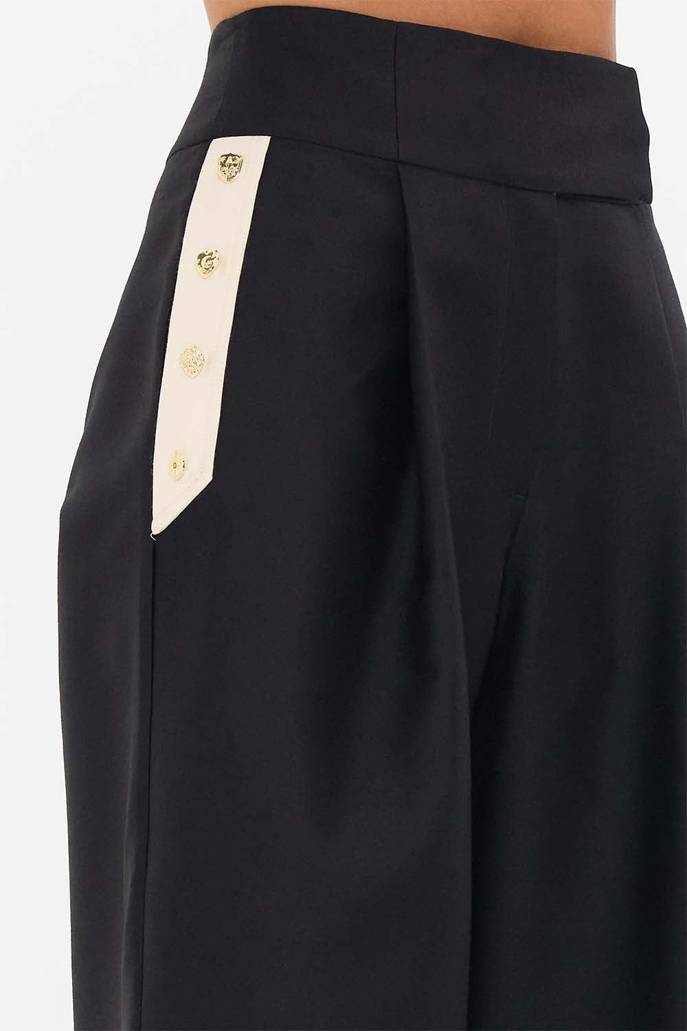 WIDE LEG PANT WITH BUTTONS - 6