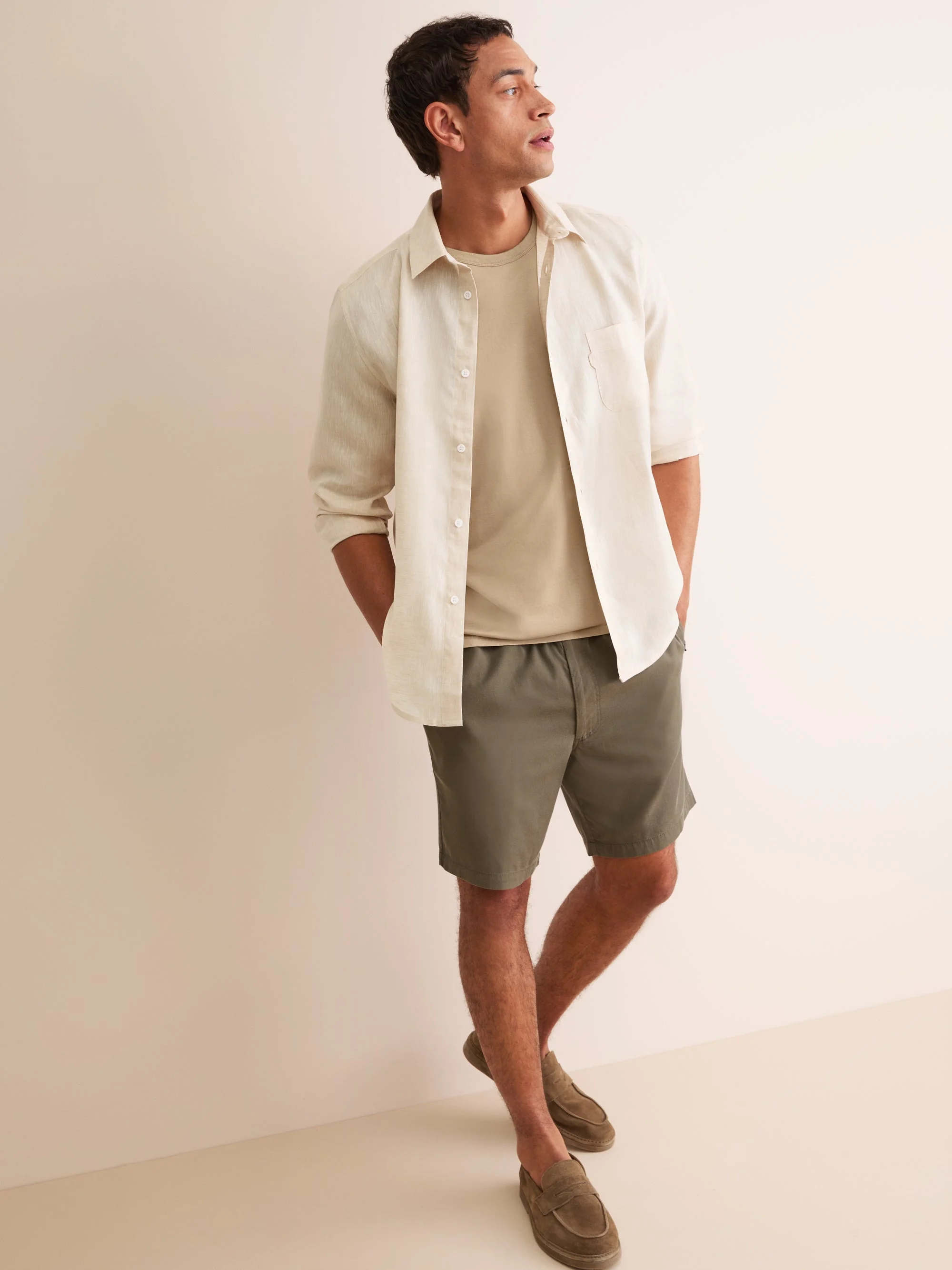 Barny Cotton T-Shirt Taupe - 1