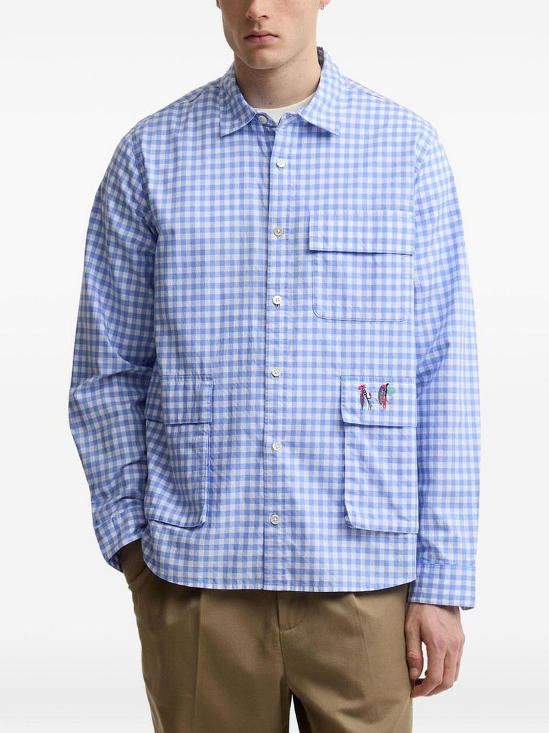 x Paul Smith gingham embroidered-detail shirt 3