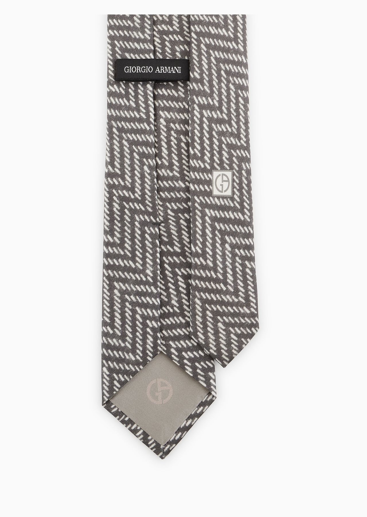 ASV silk tie with geometric print - 2