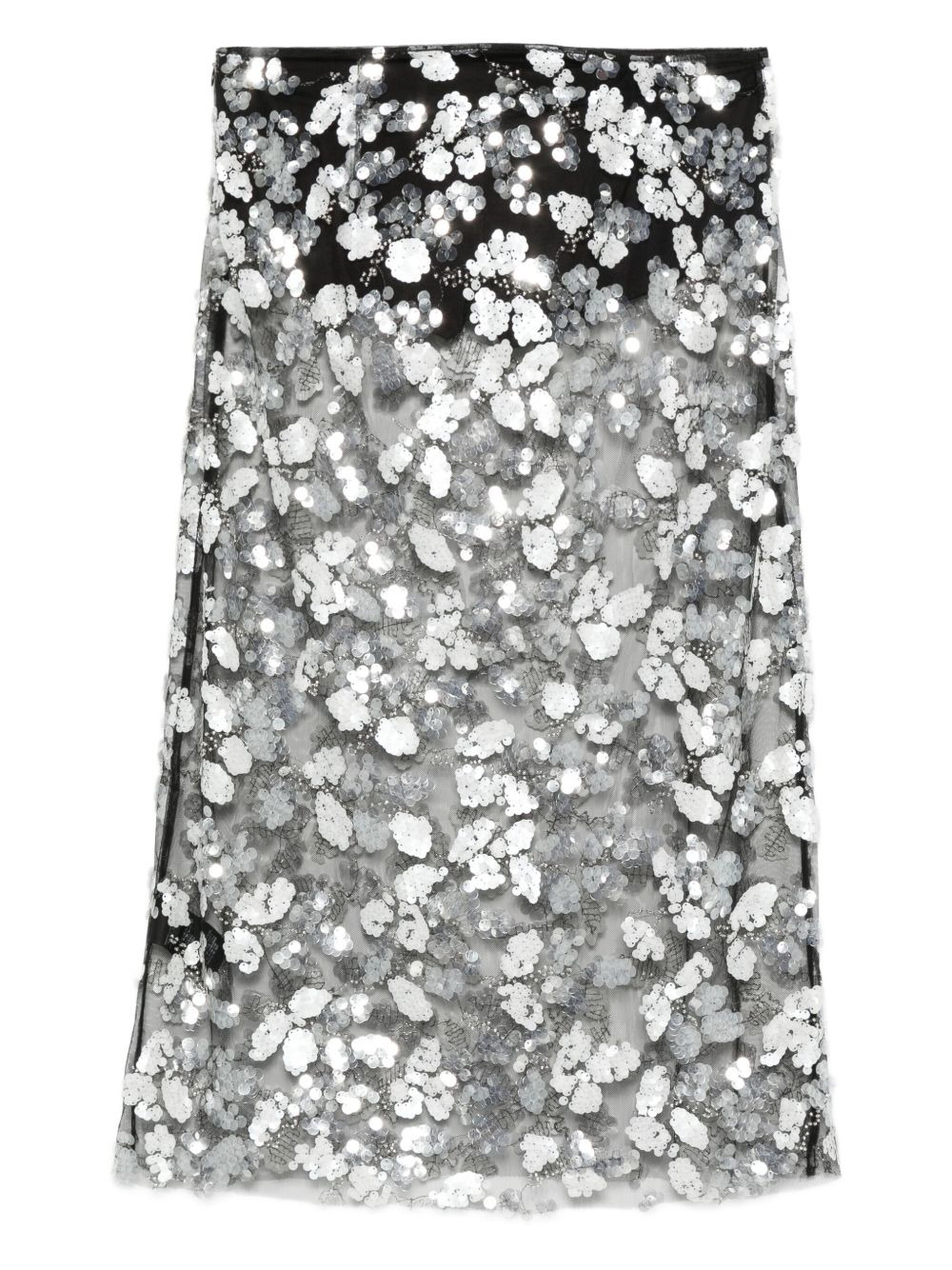 Wells sequin-embellished mesh midi skirt - 2