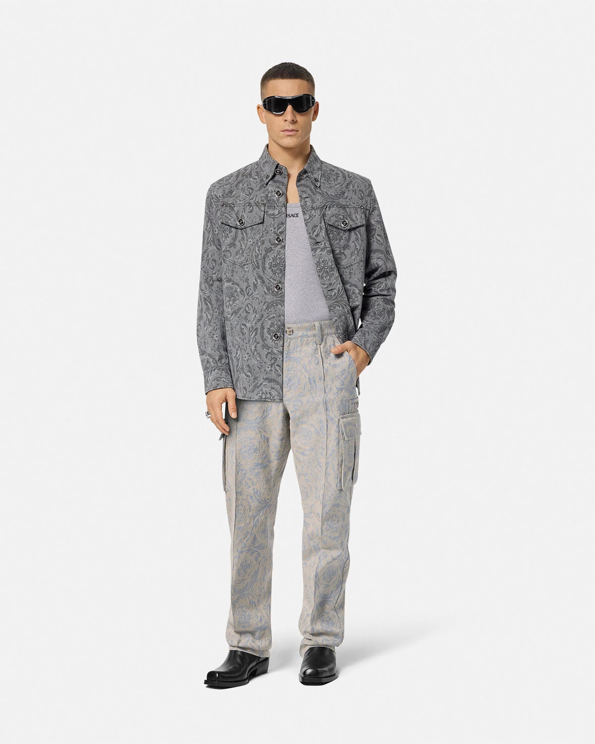 Barocco Jacquard Cargo Pants - 2