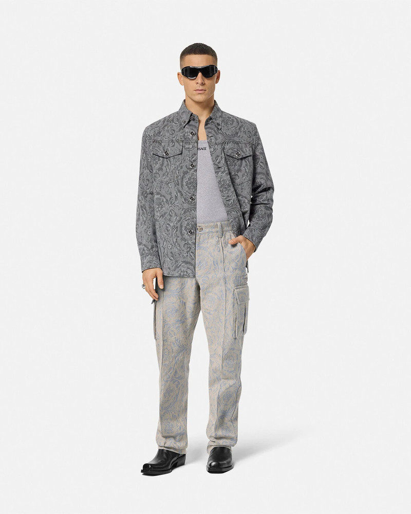 VERSACE Barocco Jacquard Cargo Pants outlook