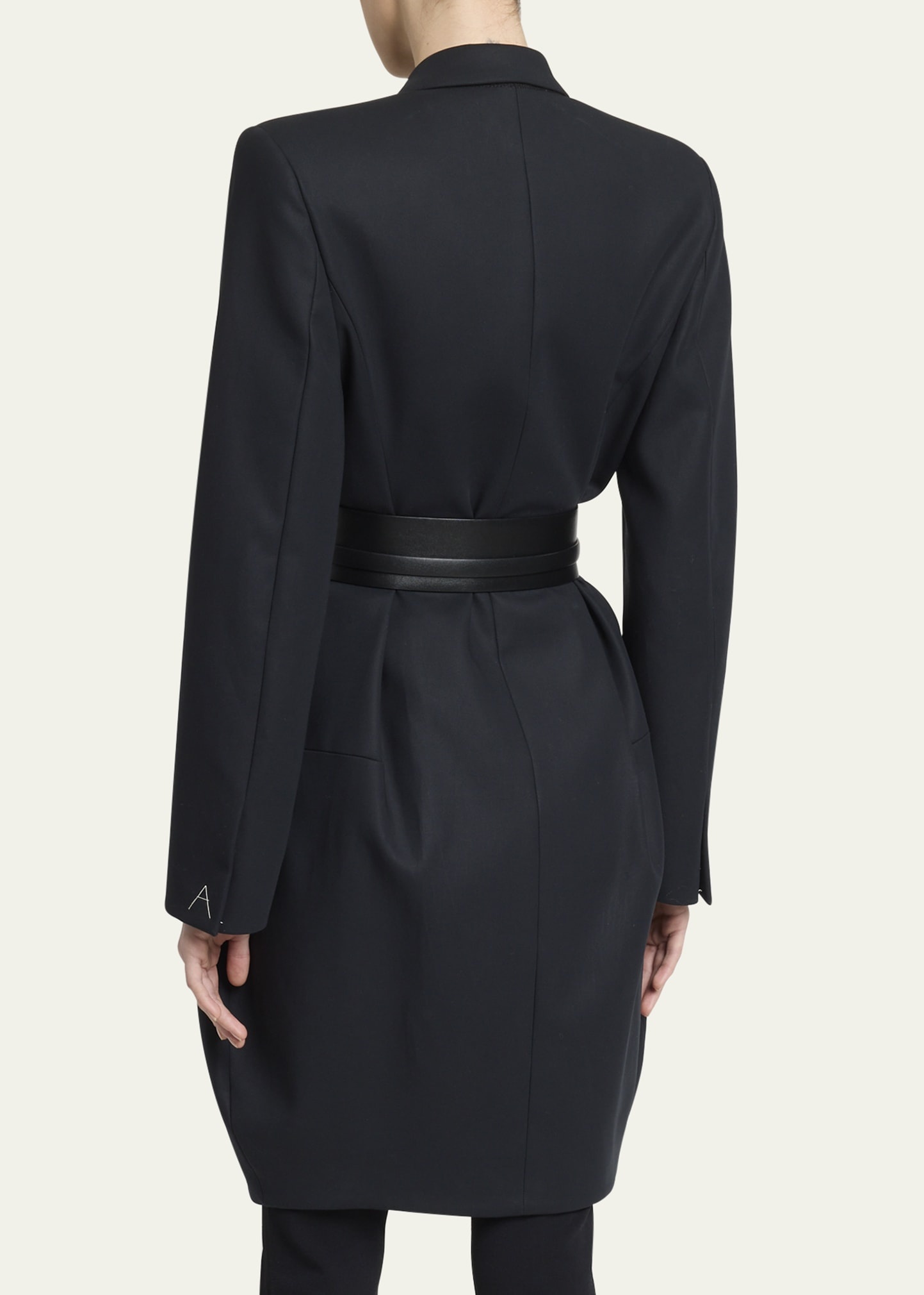Double-Breasted Tailored Cropped Coat - 3