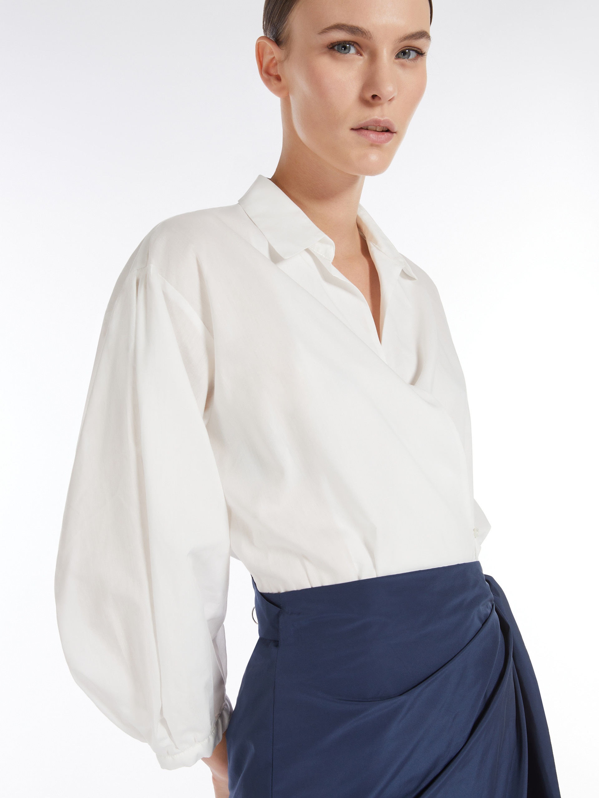 CECI Cotton and silk canvas shirt - 5
