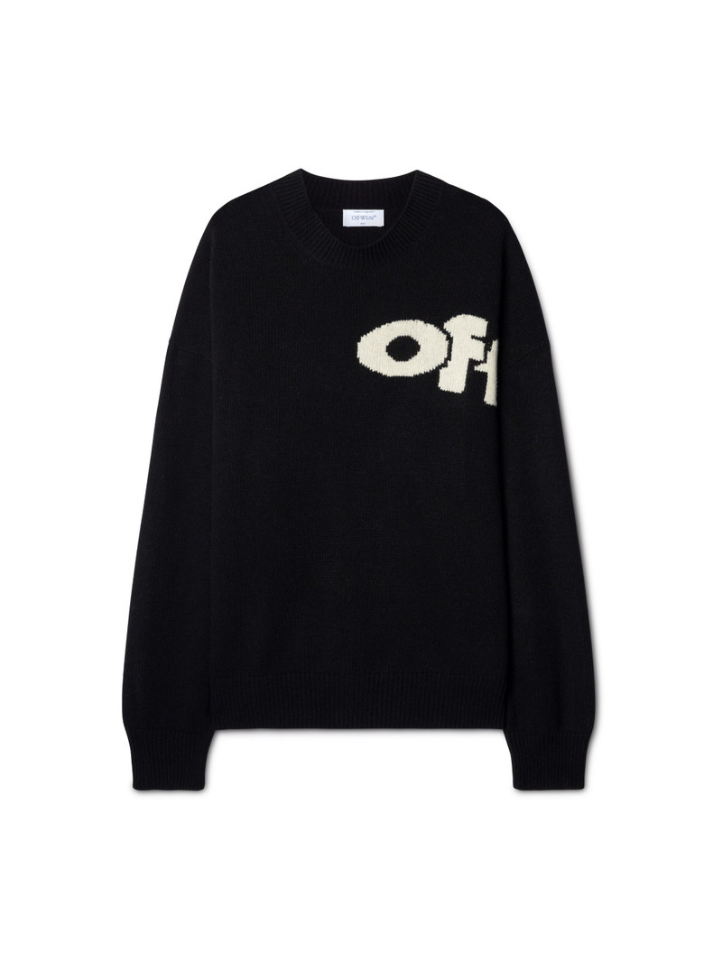 Black/white Shared Logo Knit Crewneck 1