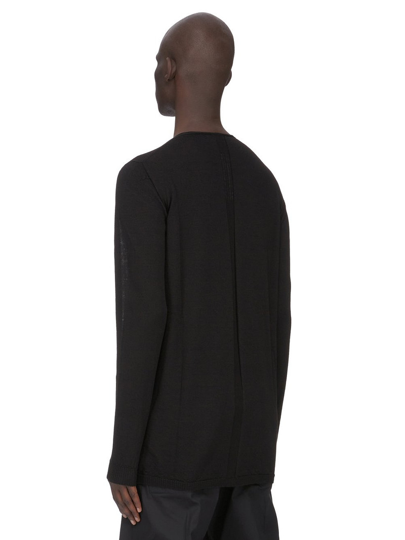 Black Temple Oversized Extreme V-Neck Sweater 3