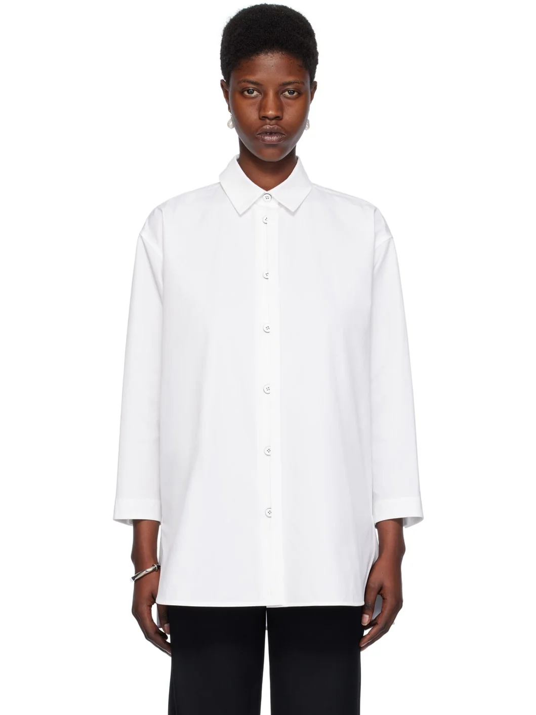 split-cuffs poplin cotton shirt - 1