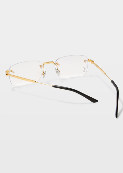 Cartier Men's Rectangle Titanium Optical Glasses outlook