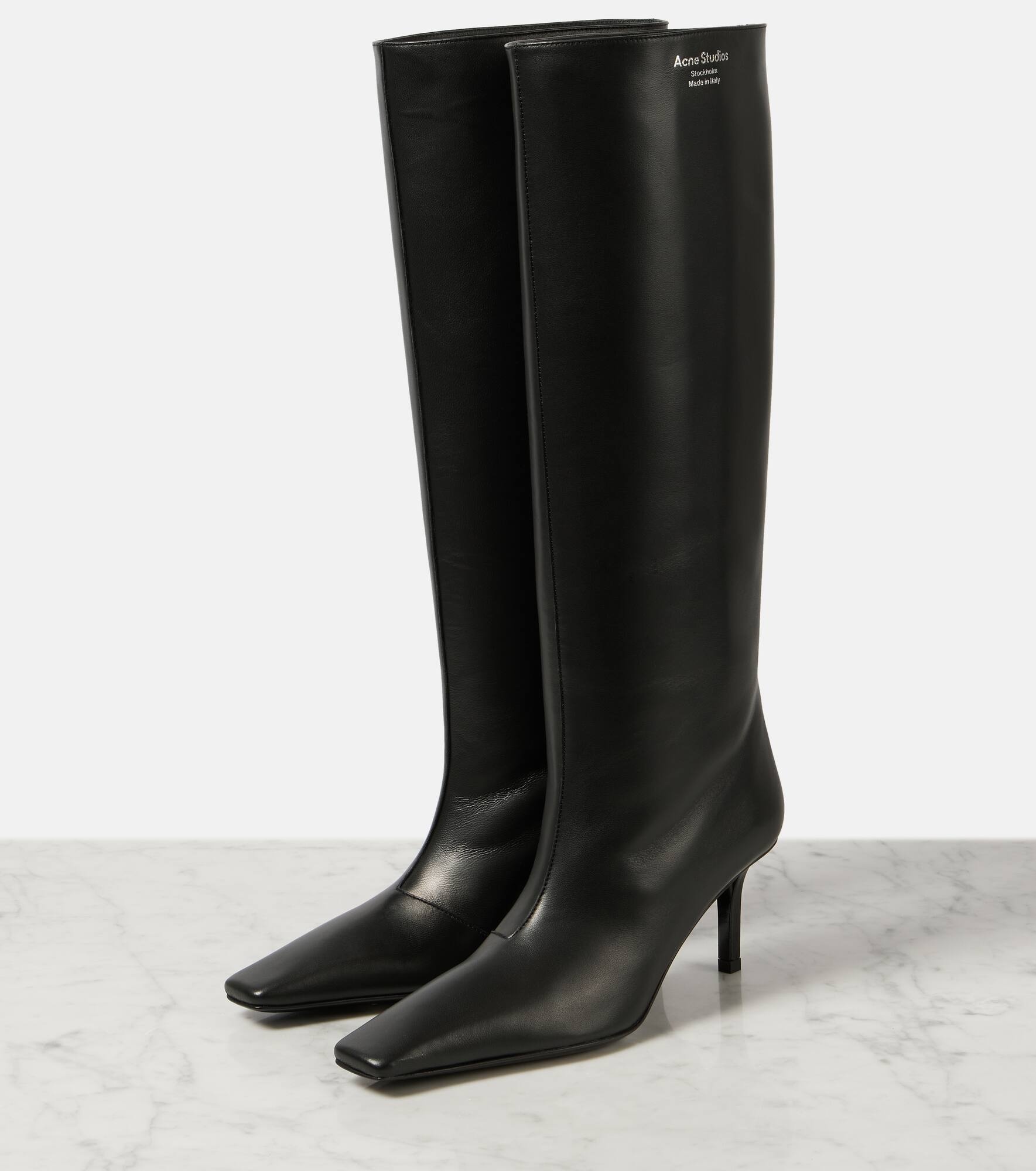 Leather knee-high boots - 5