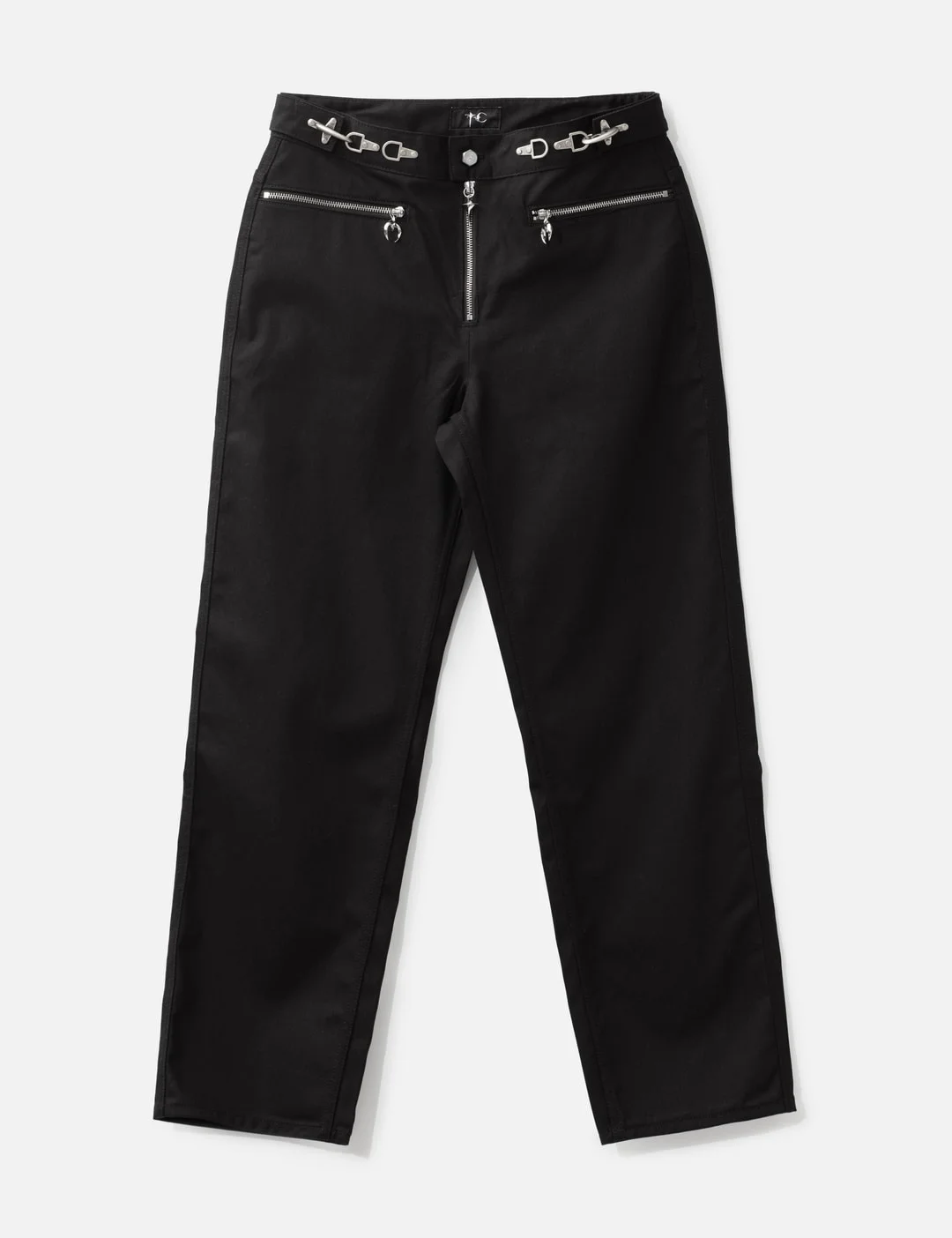 THREE-ZIP EMBROIDERED PANTS - 1