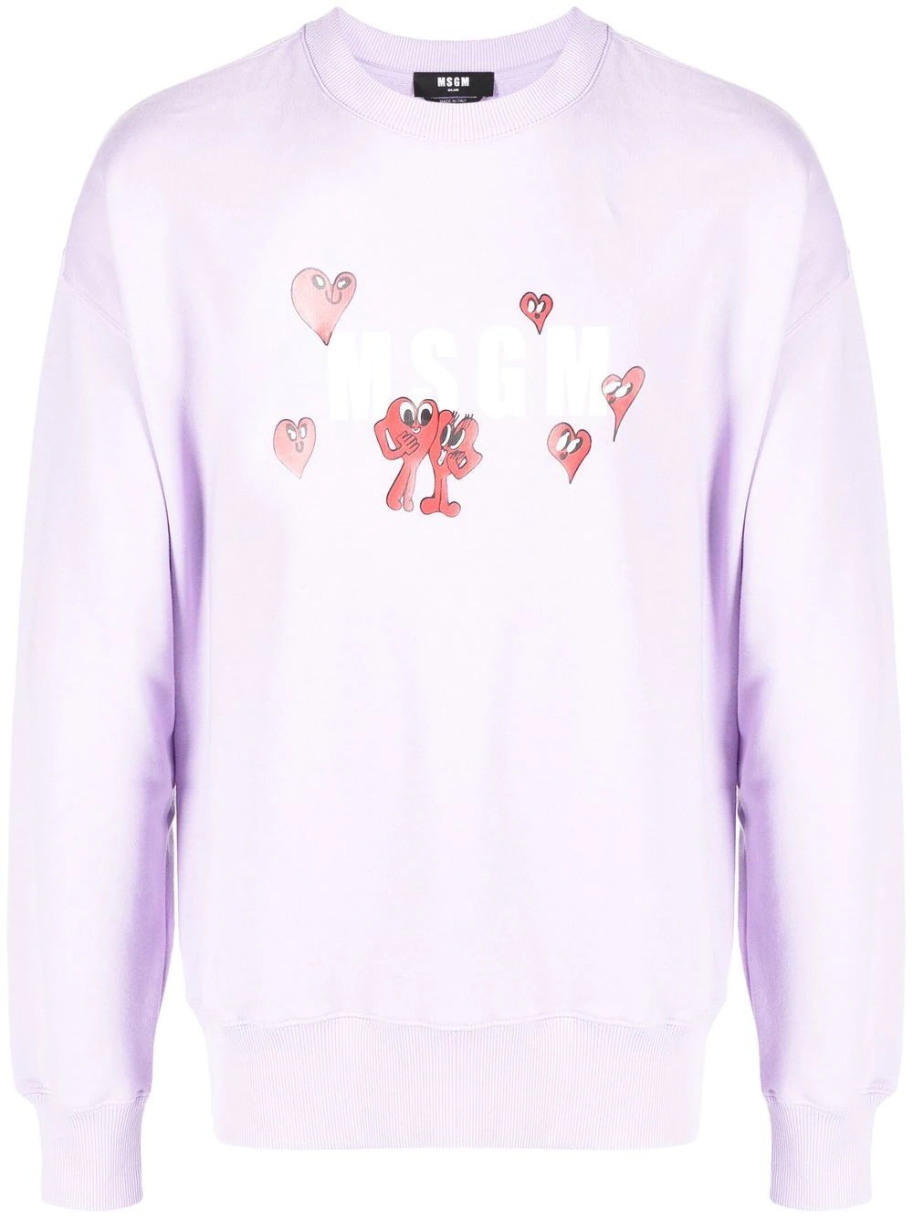 logo-print cotton sweatshirt - 1