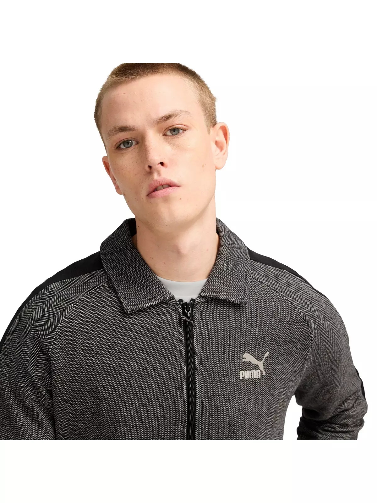PUMA Men's T7 Track Jacket -Black/White - 3