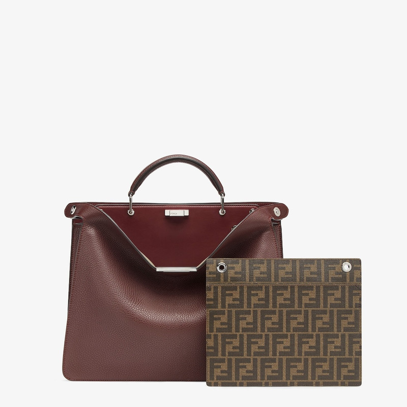 Dark red leather bag 2