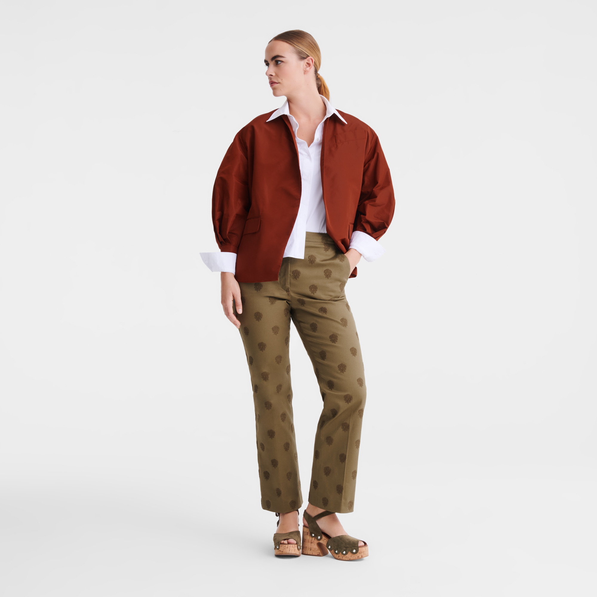 Trousers Artichoke - Embroidered gabardine - 2