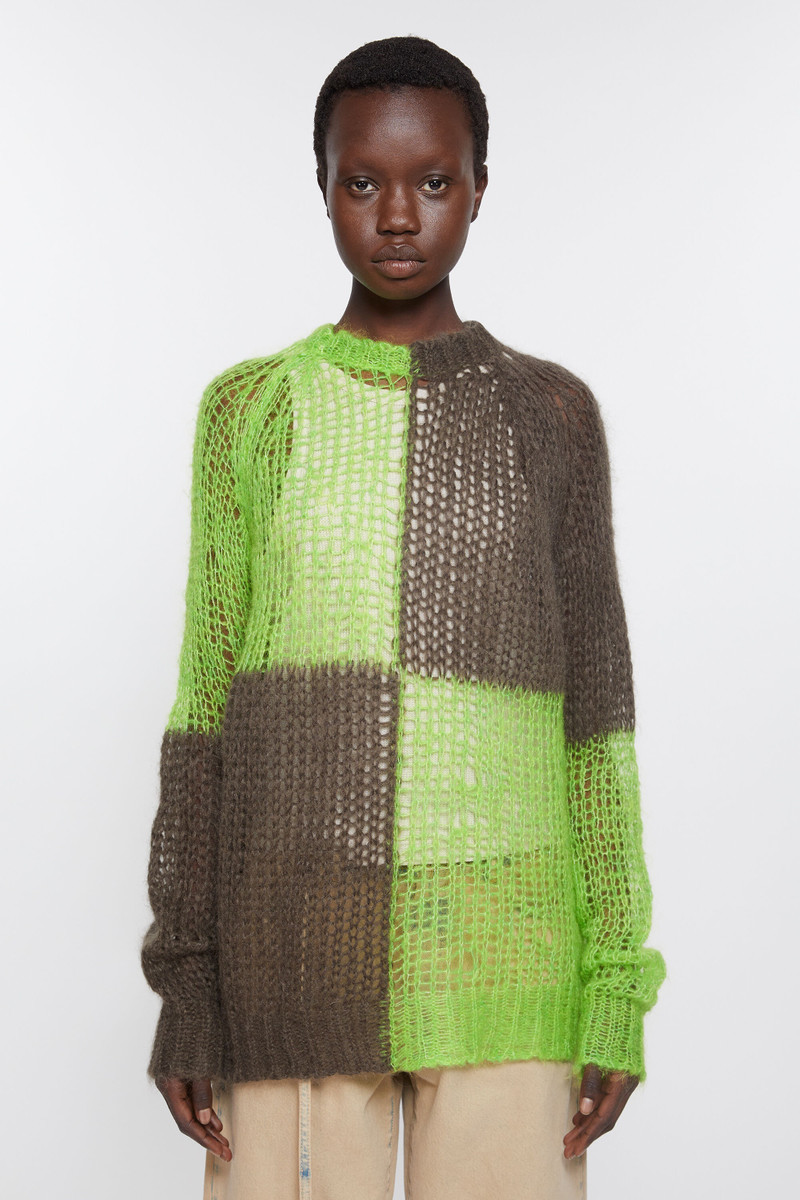 Acne Studios Loose knit mohair jumper - Green/khaki outlook
