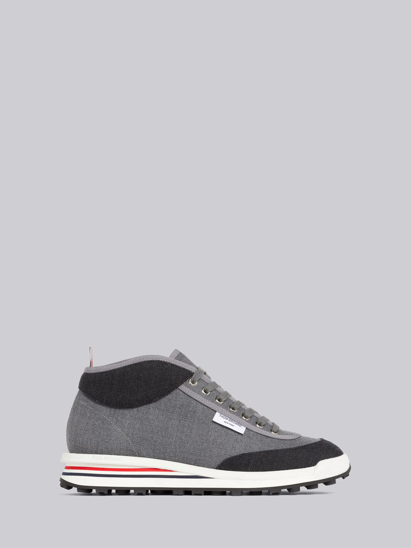 Medium Grey Canvas Rugby Trainer 1