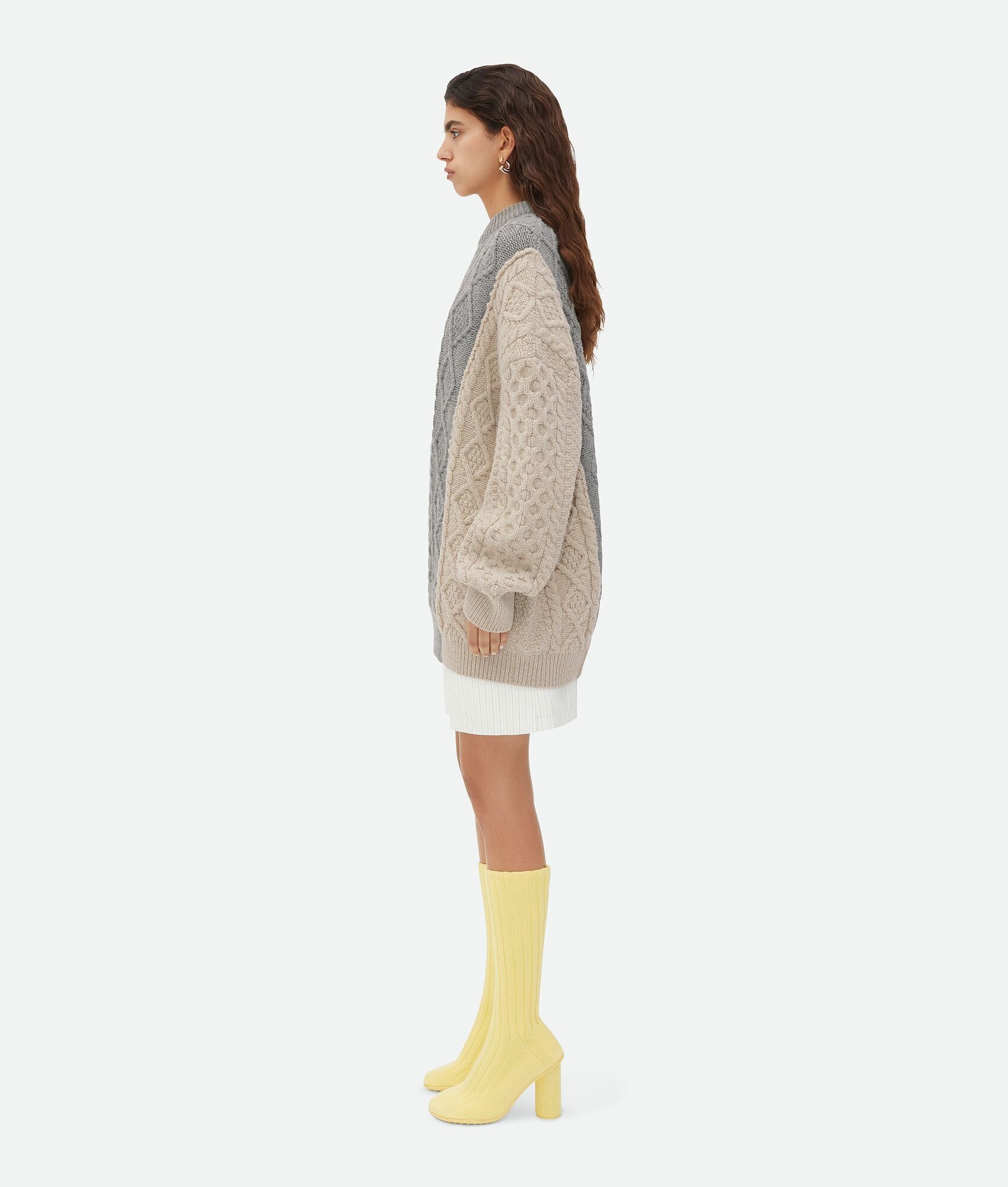 Aran Patchwork Wool Jumper - 2