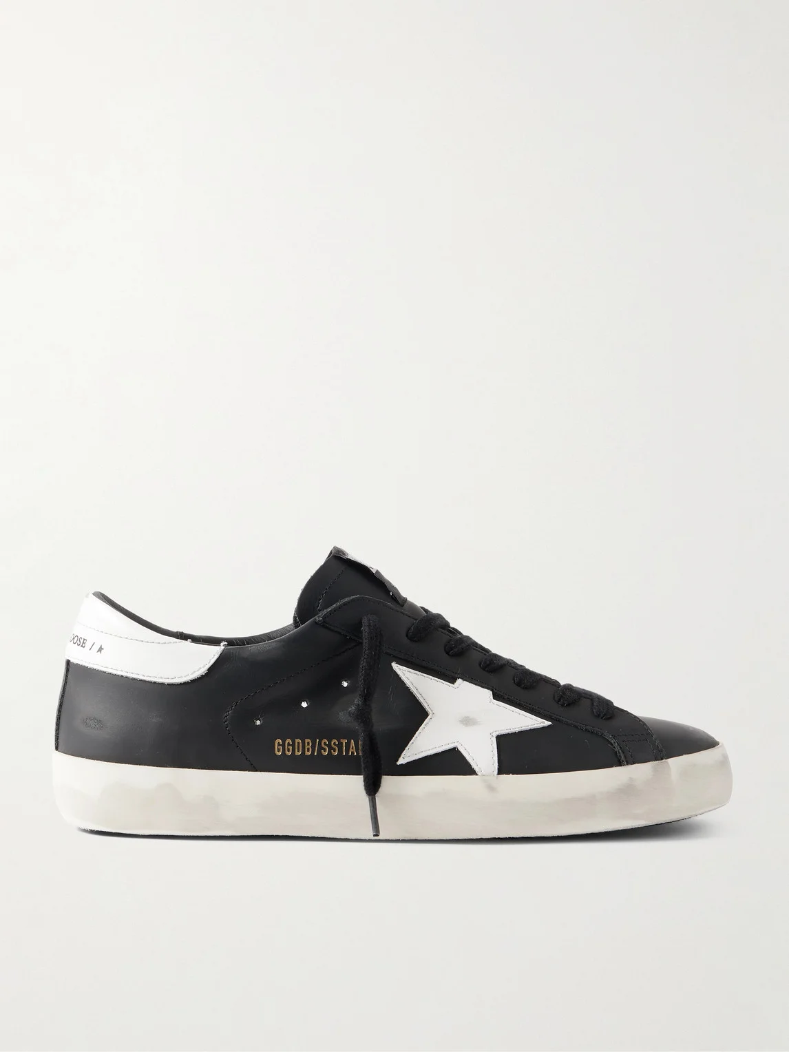Super-Star Distressed Leather Sneakers - 1