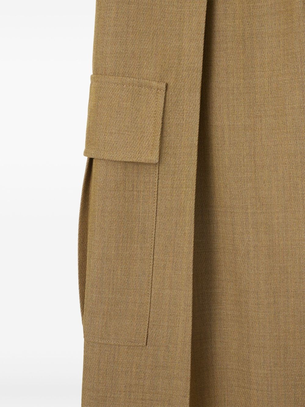 wide-leg wool cargo trousers - 5