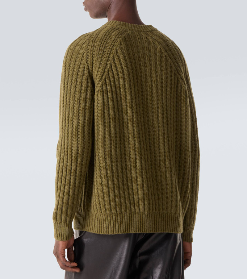 Ribbed-knit wool and cashmere sweater 4