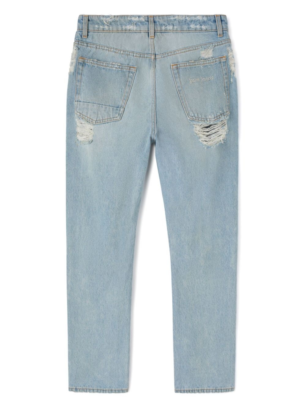 ripped straight-leg jeans - 2