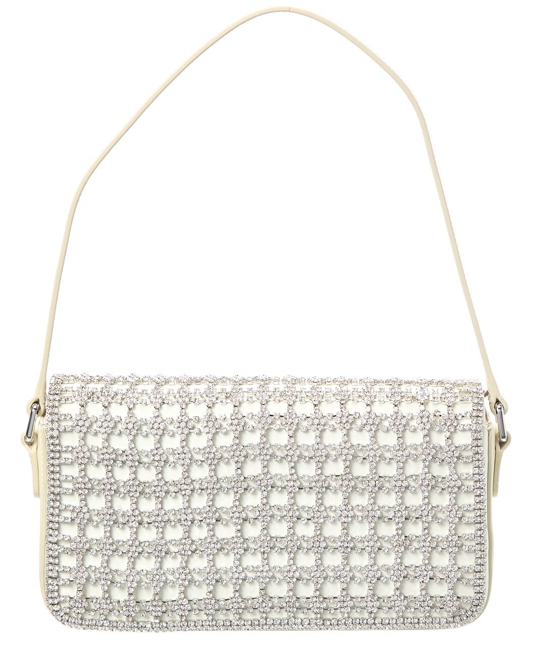 Self-Portrait Crystal Leather Baguette Bag - 2