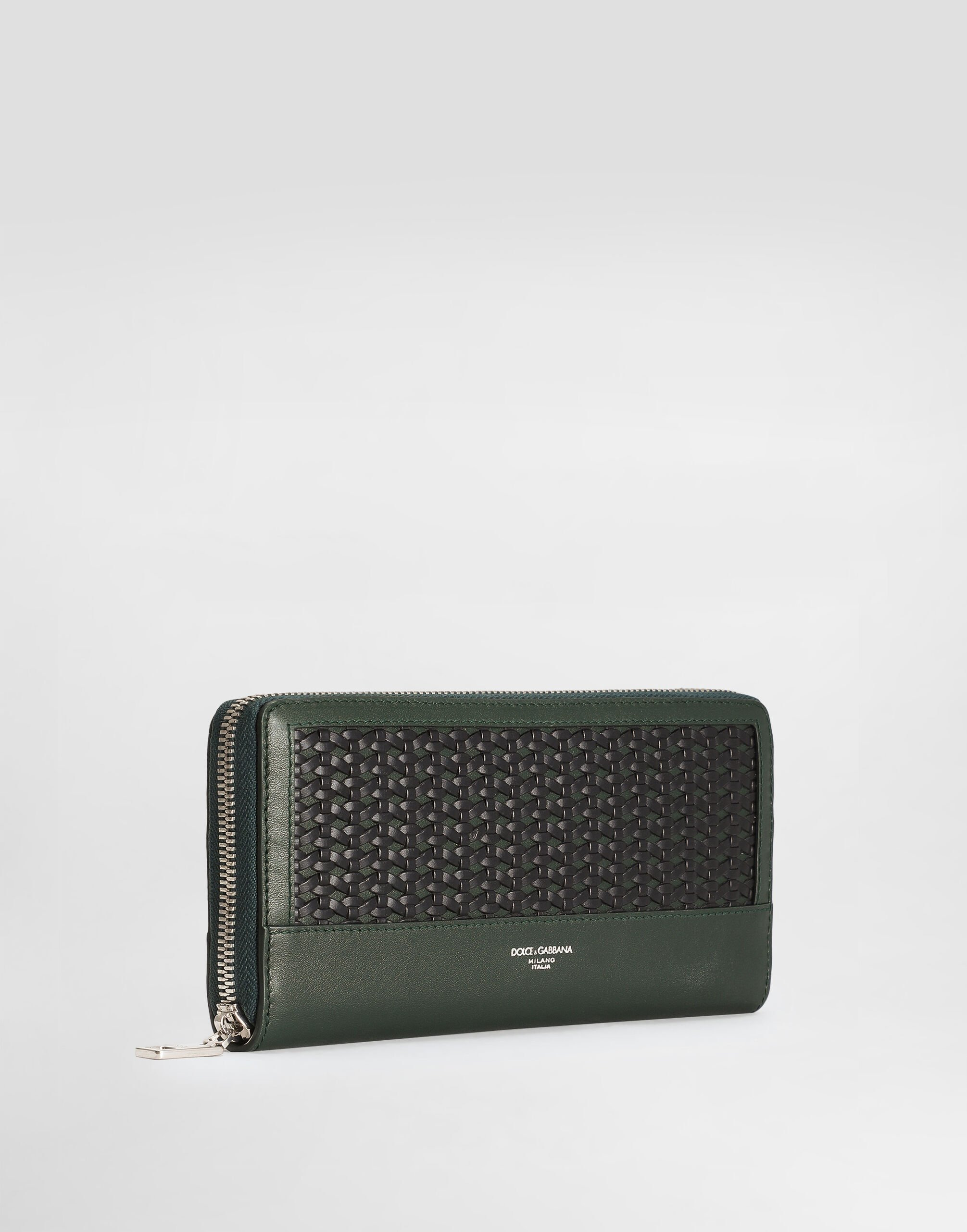 Plongé woven calfskin wallet - 2