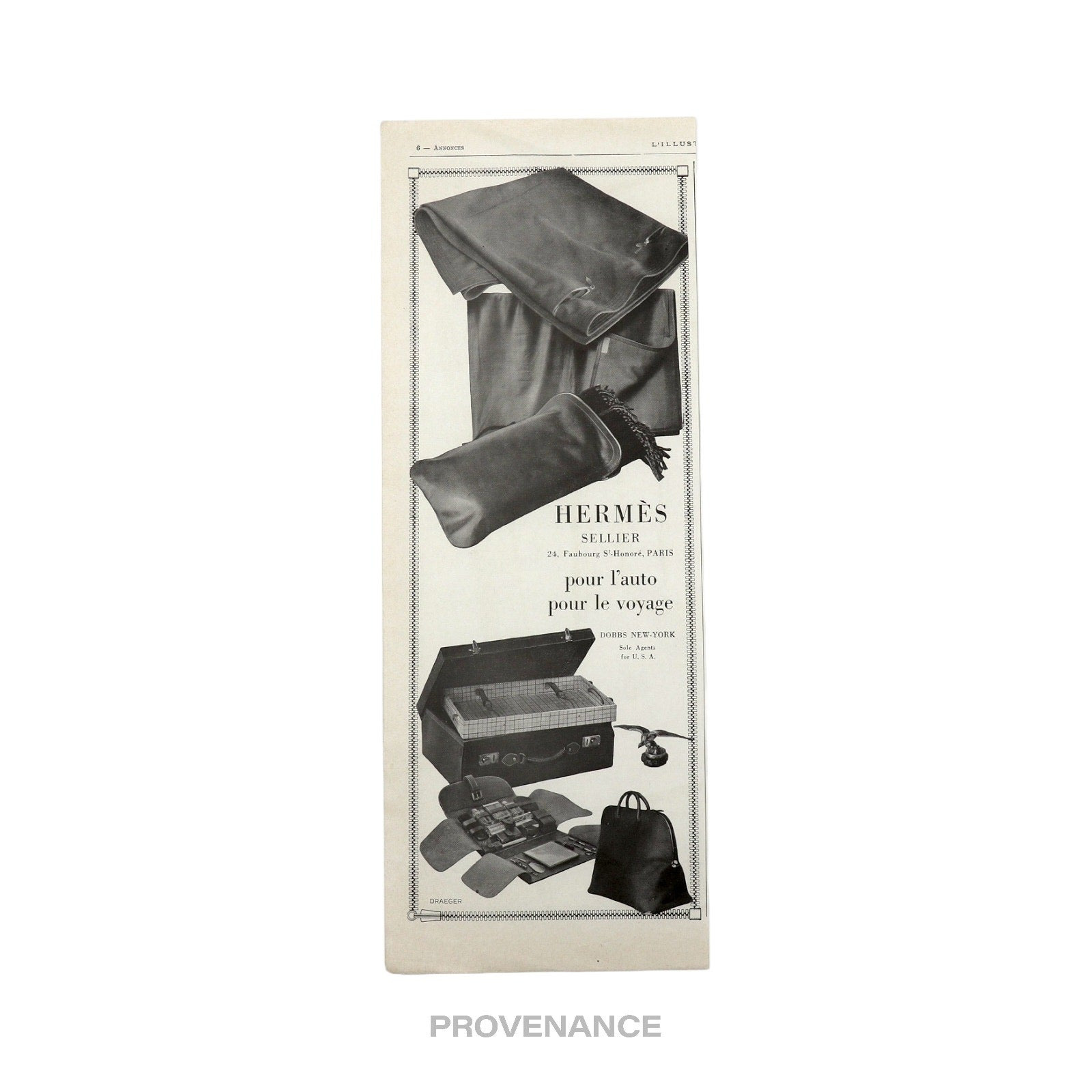Hermes Antique Vintage Newsprint Ad - HERMÈS SELLIER IV - 3