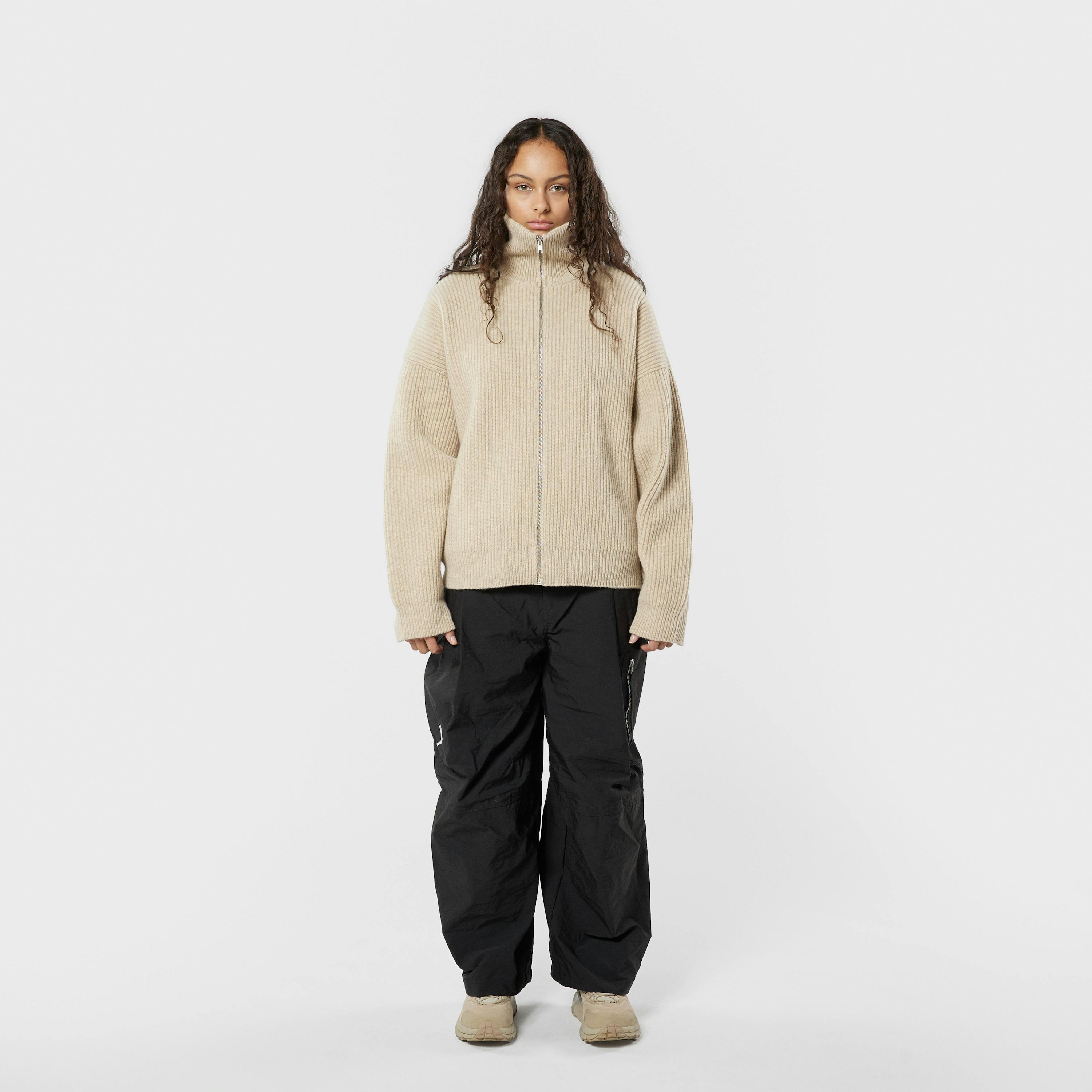 Vonarstræti Zipped Wool Sweater (Unisex) - 3