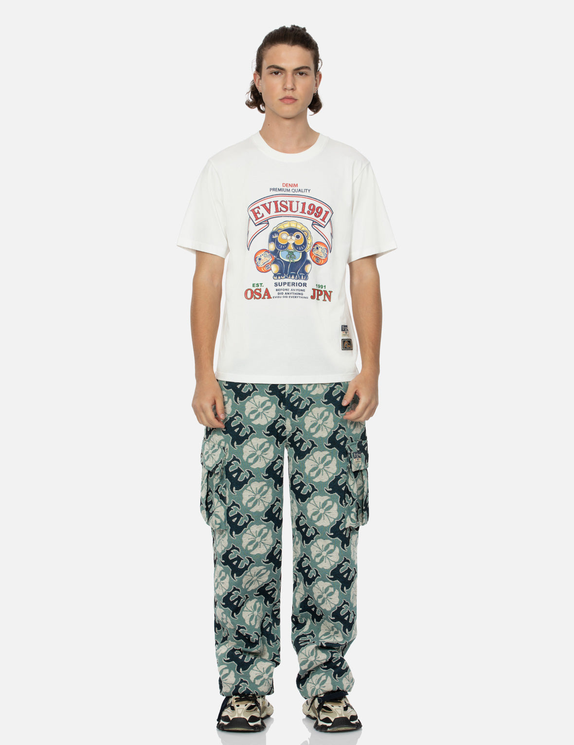 TANUKI AND DARUMA PRINT REGULAR FIT T-SHIRT - 5