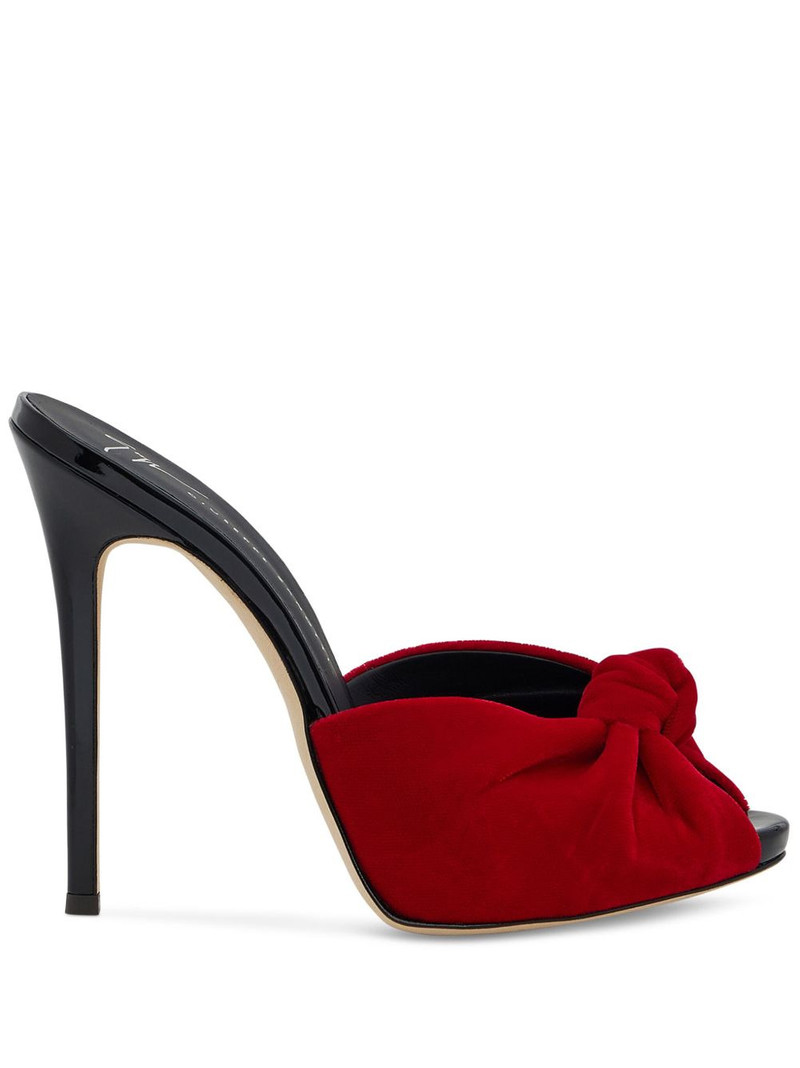 Bridget 120mm velvet sandals 1