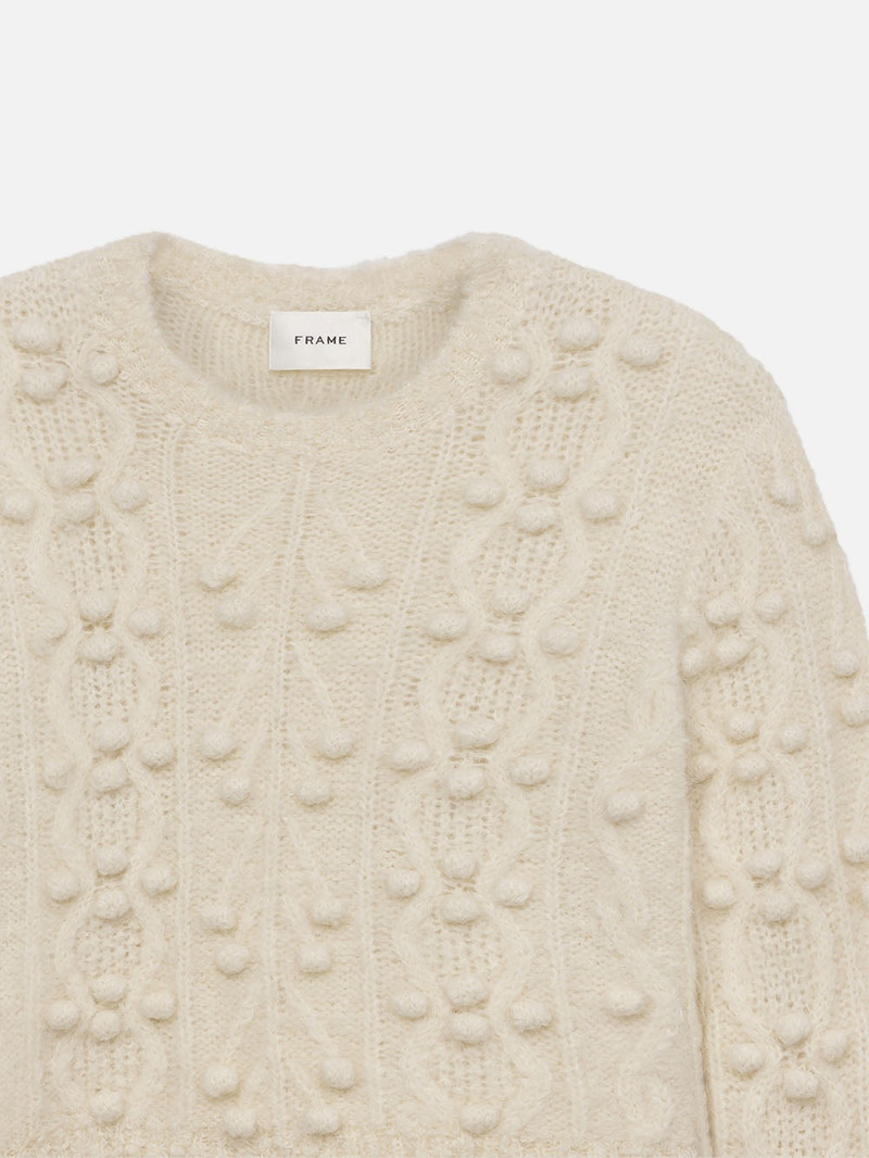 Popcorn Pullover in Cream 3