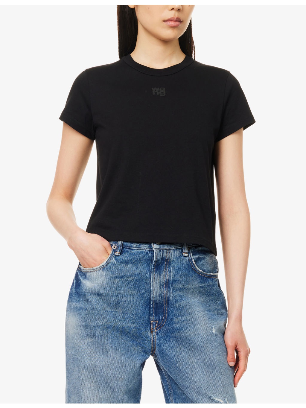 Essential puff-logo relaxed-fit cotton-jersey shrunk T-shirt - 3