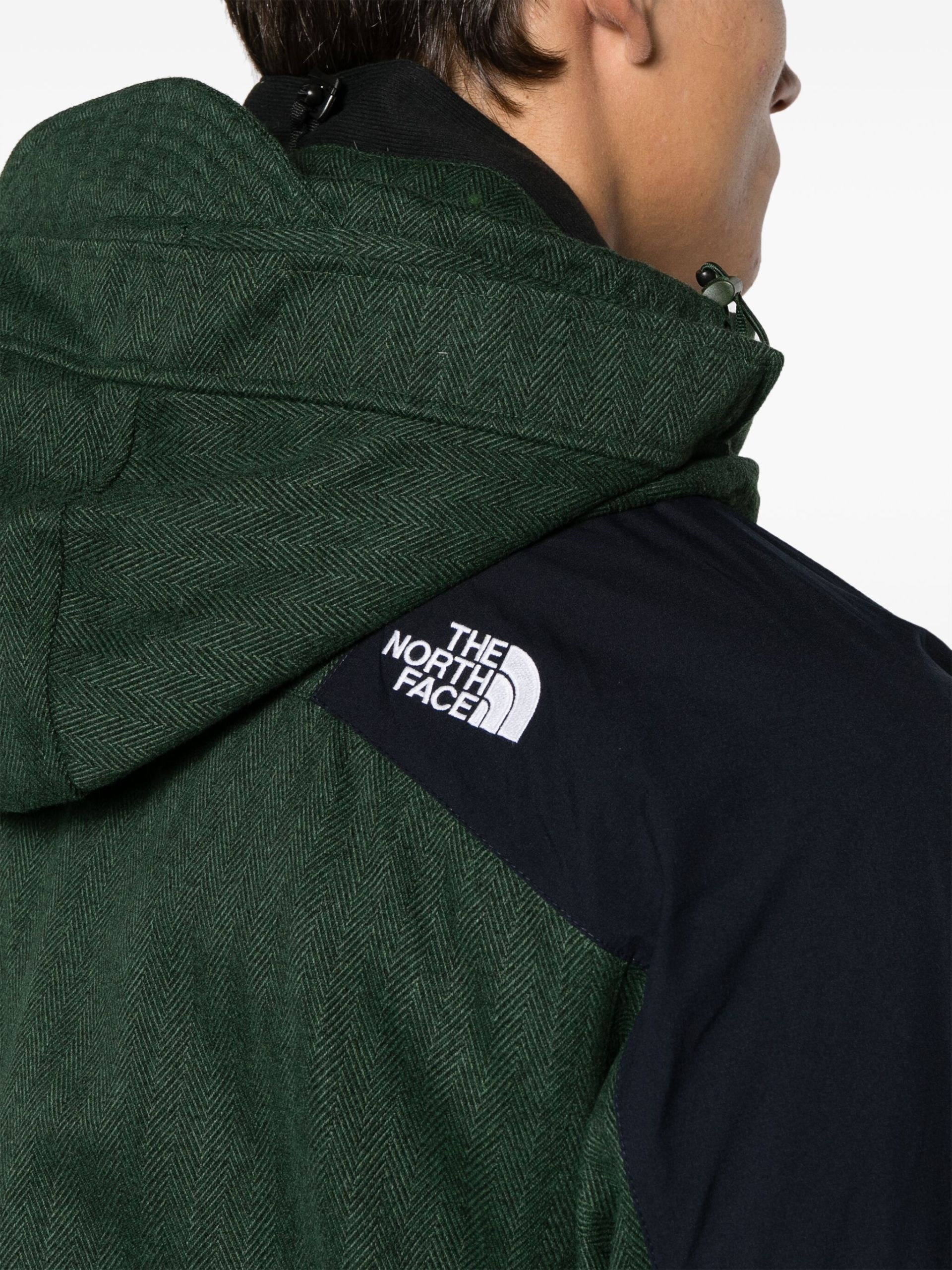 The North Face green hooded herringbone jacket brownsfashion REVERSIBLE