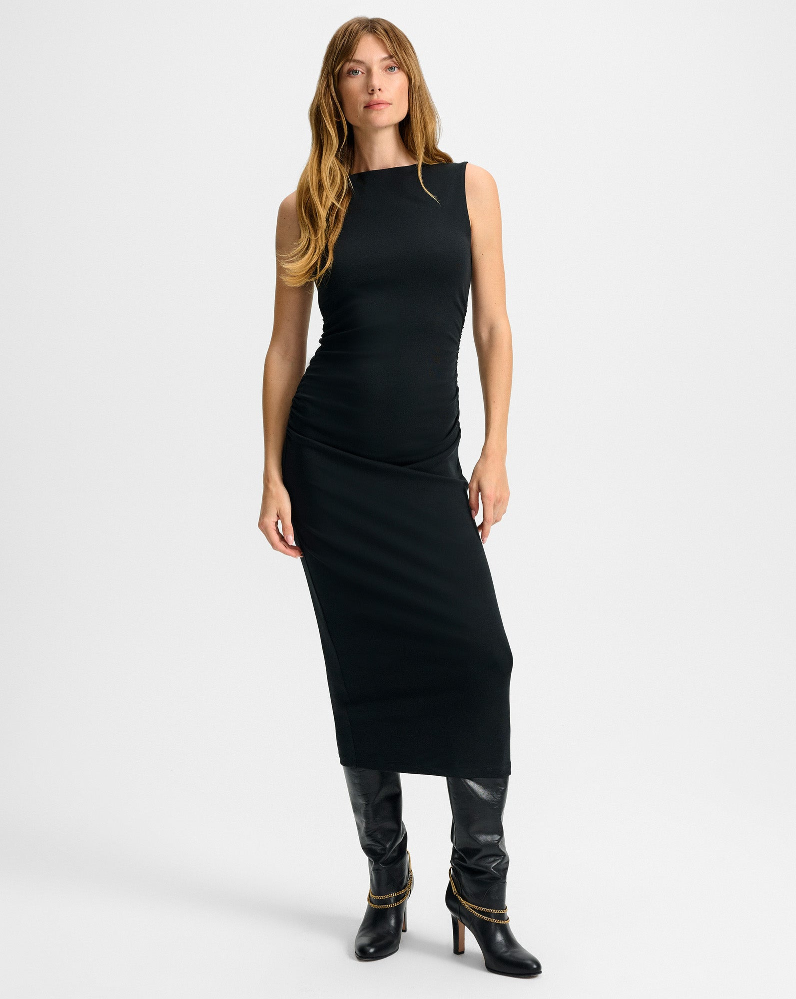 CHARISSA STRETCH-COTTON MIDI DRESS - 2