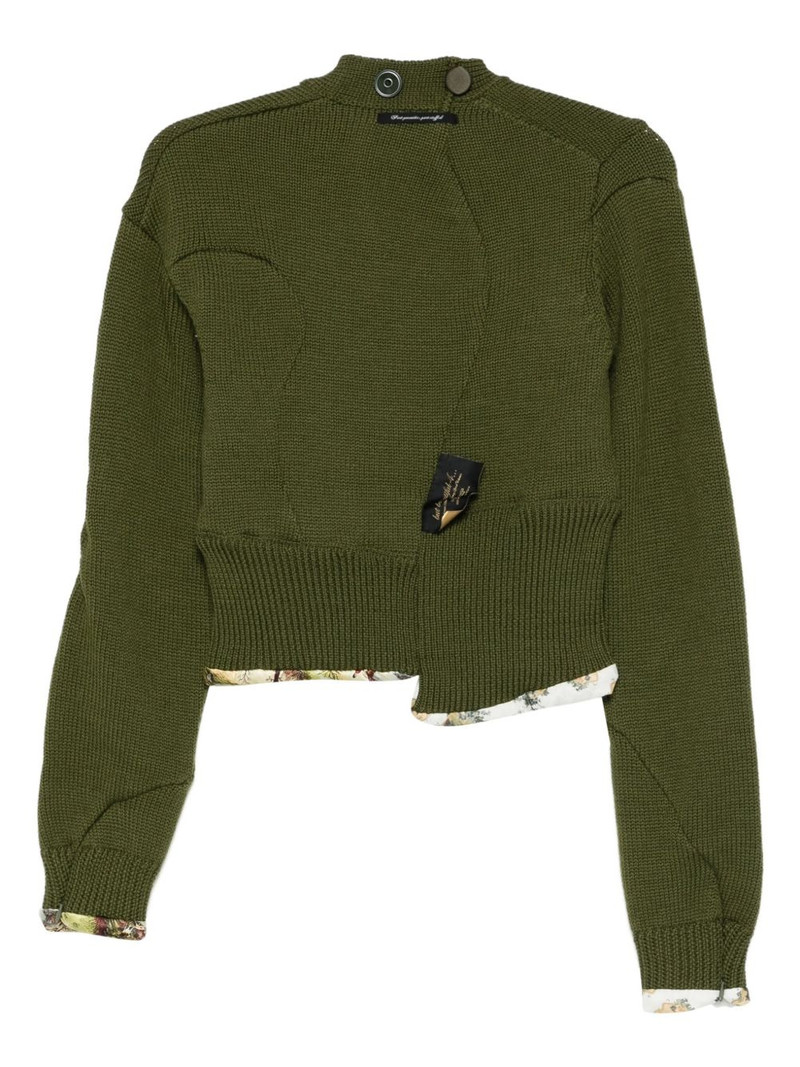 UNDERCOVER printed-trim cardigan outlook