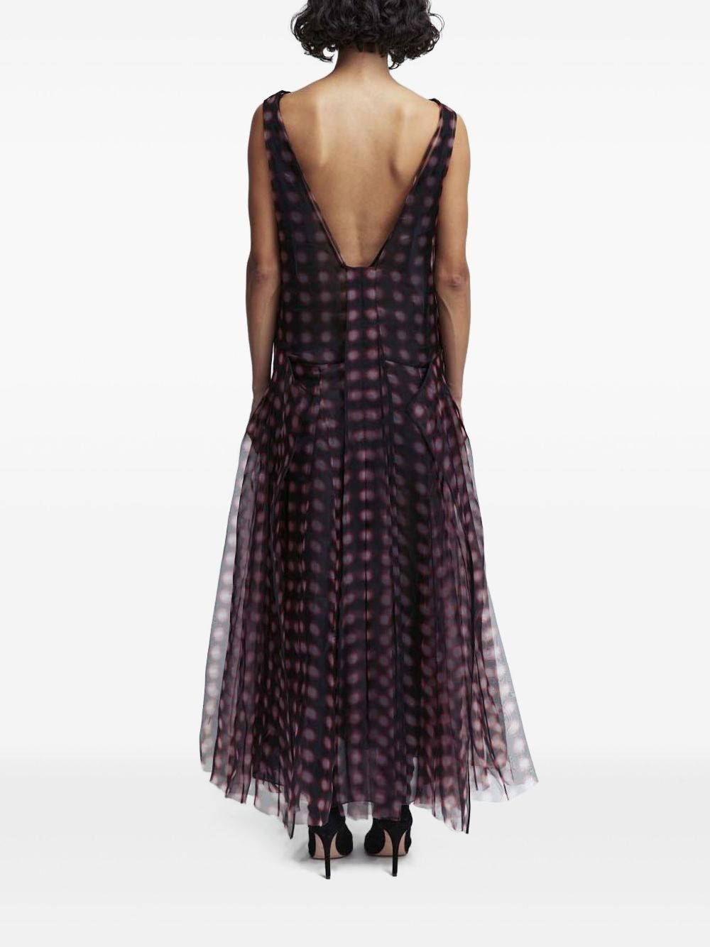 translucent-design dress - 4