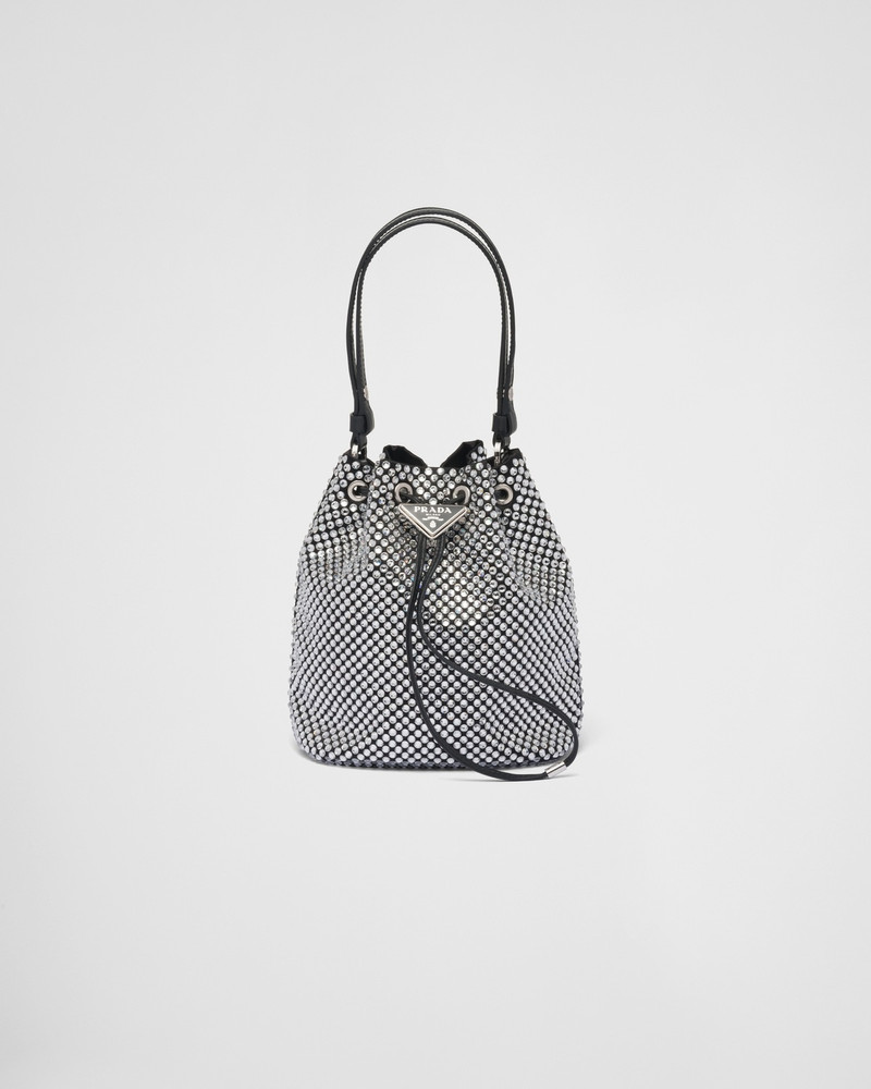 Satin mini-bag with crystals - 1