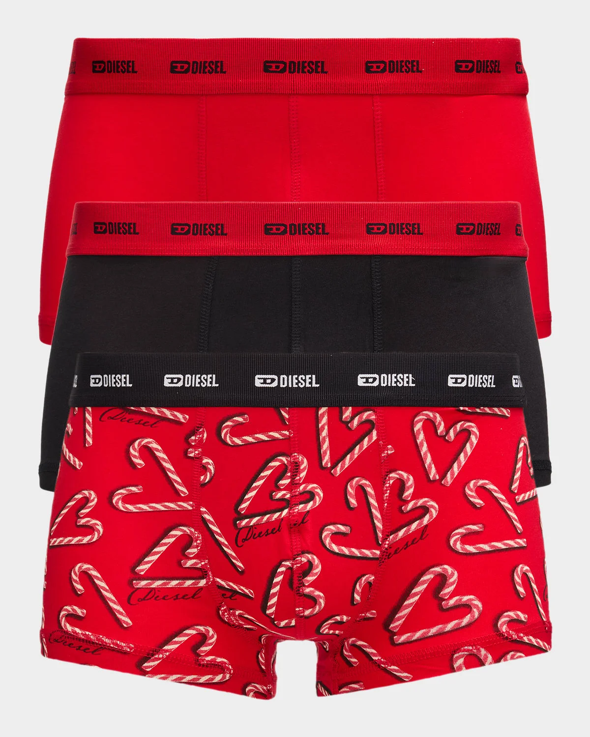 Men & apos;s Damien Holiday Cotton Stretch 3-Pack Boxer Briefs - 1