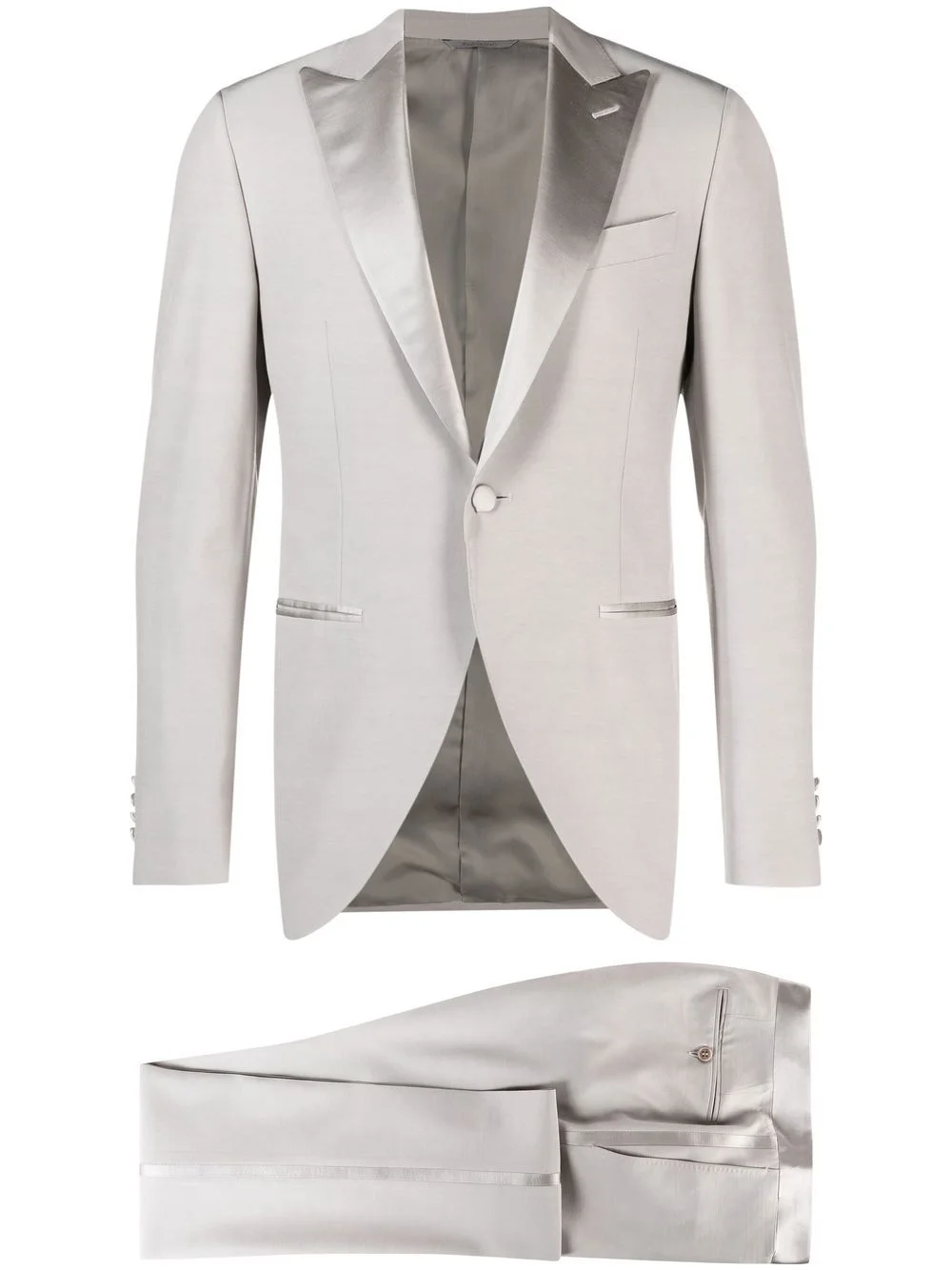 silk-lapel single-breasted dinner suit - 1