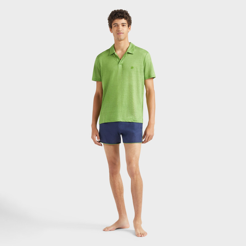 Vilebrequin Men Linen Jersey Polo Solid outlook