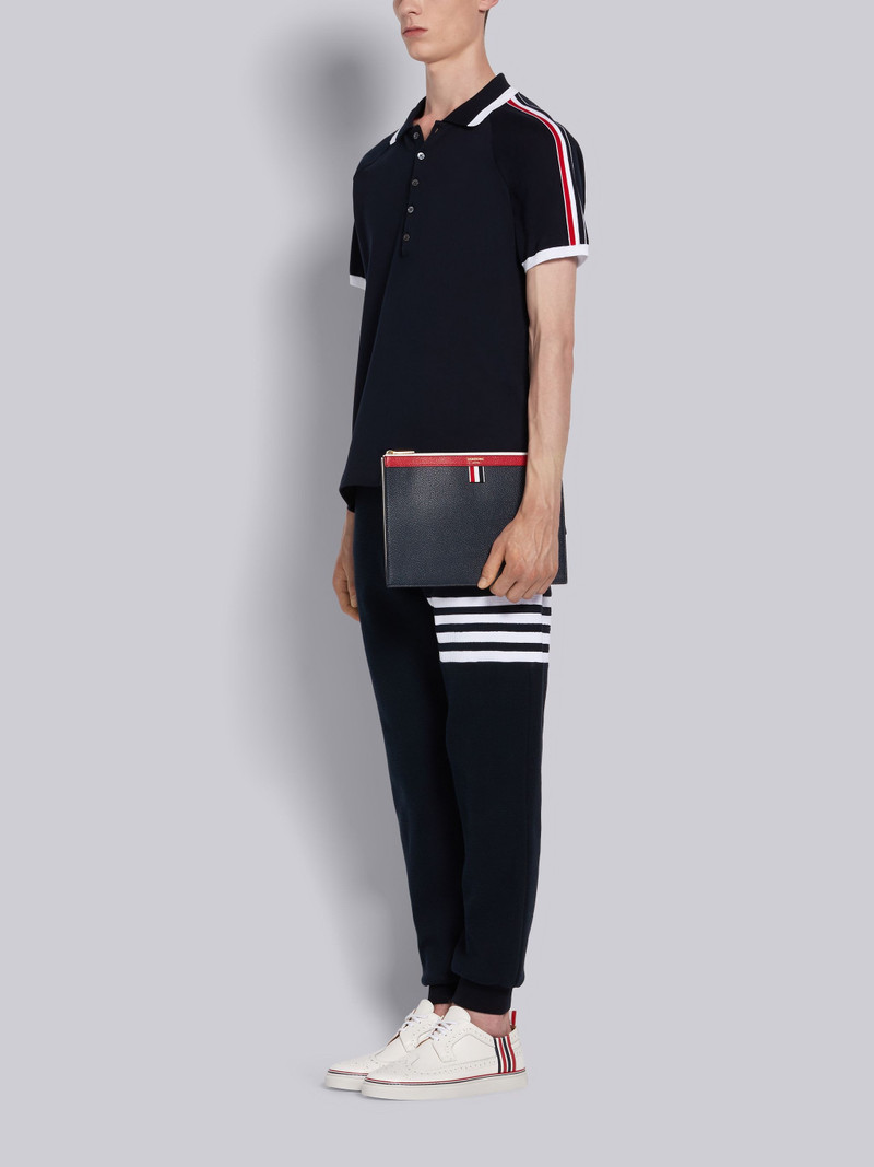 White Pebbled 4-Bar Brogue Sneaker 6