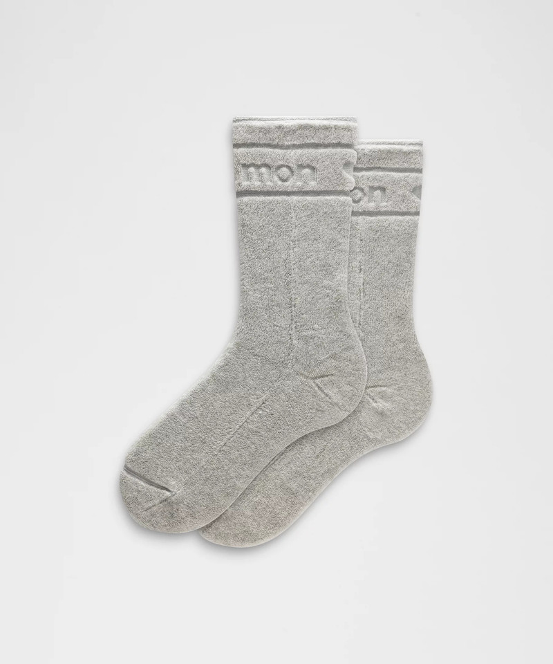 Unisex Terry Crew Socks 1