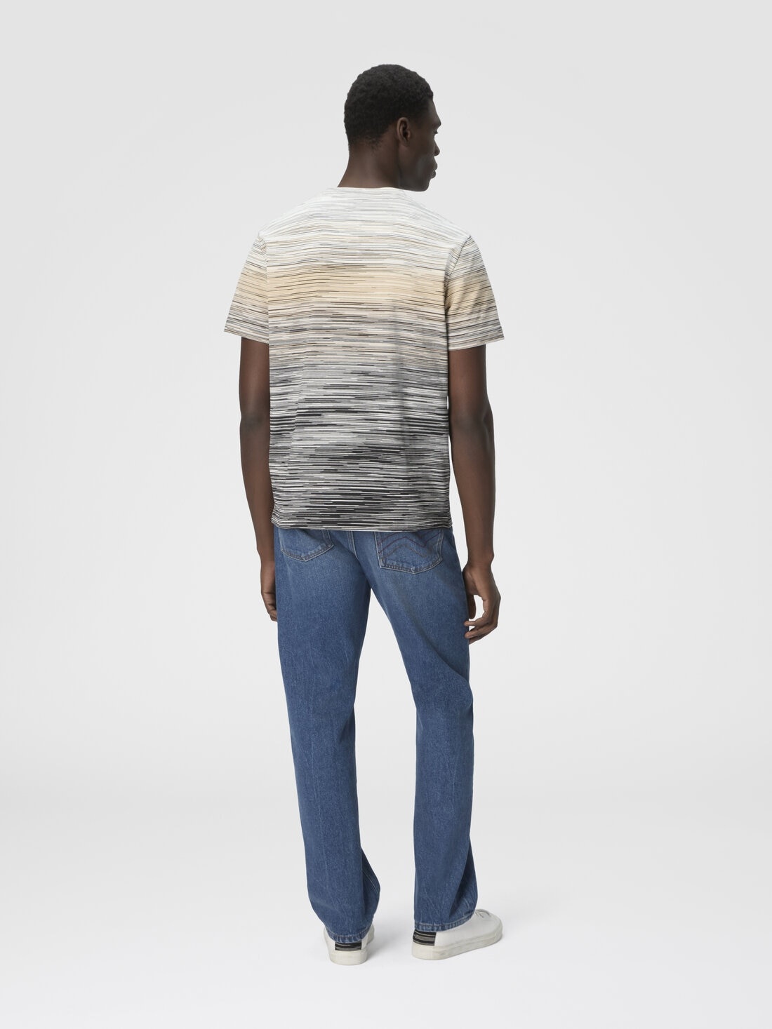 T-Shirt with Faded Flame Pattern - 3